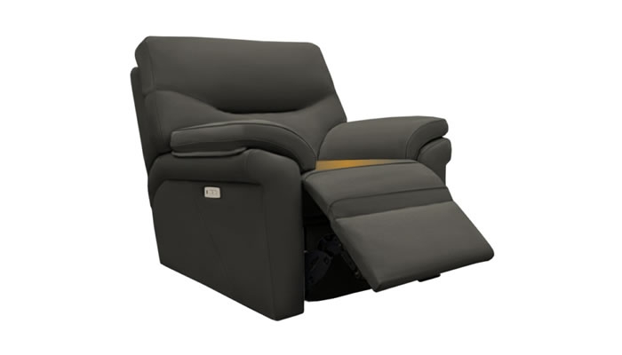 G Plan Seattle Heated Leather Electric Recliner Cambridge Earth
